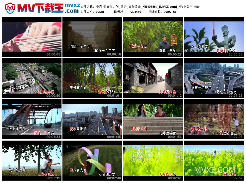 金岩-美好在人间_国语_流行歌曲_MB107561